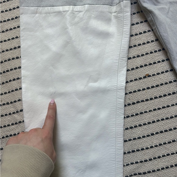 Last price Agolde 90s Gray Jean and White faux leather - Picture 6 of 6